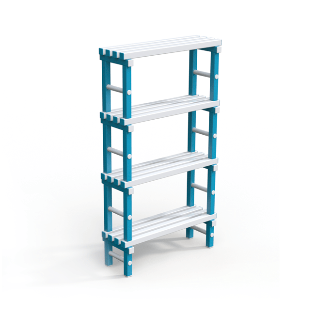 Стеллаж пластиковый, 1 м.