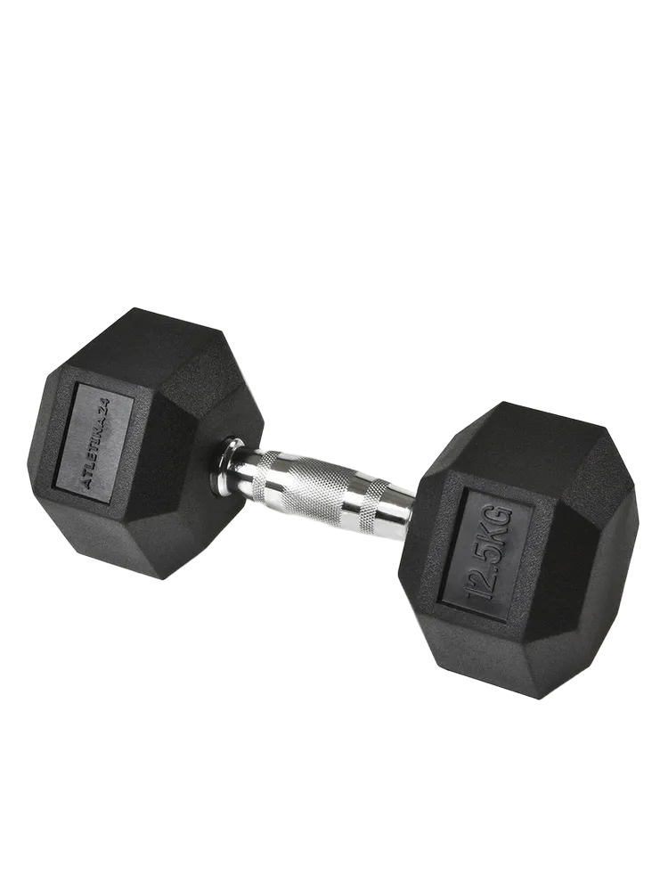 Гантель гексагональная обрезиненная ST