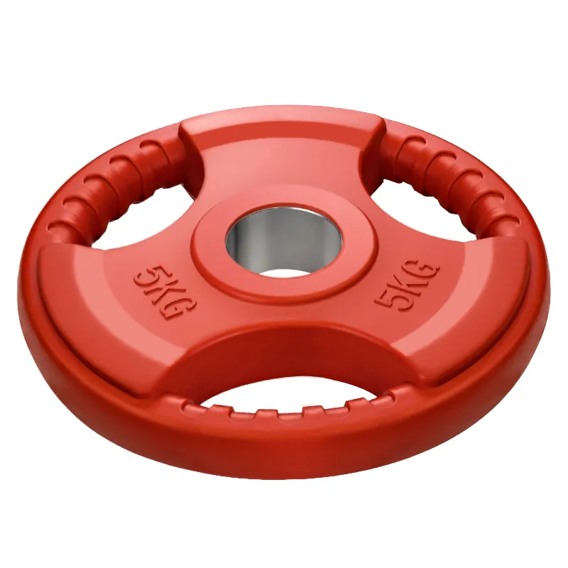 Диск олимпийский обрезиненный с тремя хватами ST