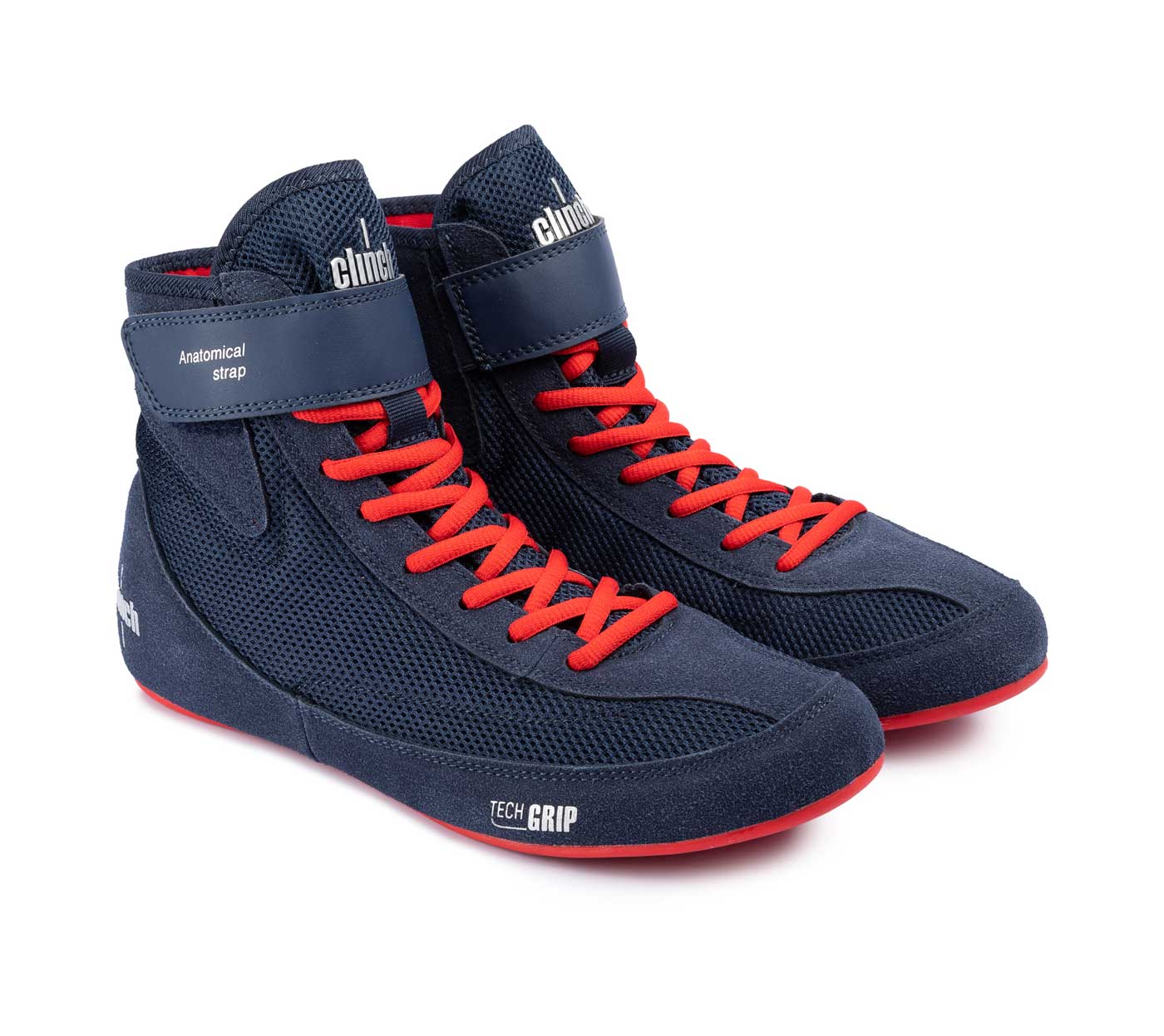 Борцовки Clinch Grip сине-красные C420