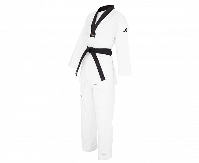 Добок для тхэквондо WT Adi-Fighter Eco белый с черным воротником adiTC03E