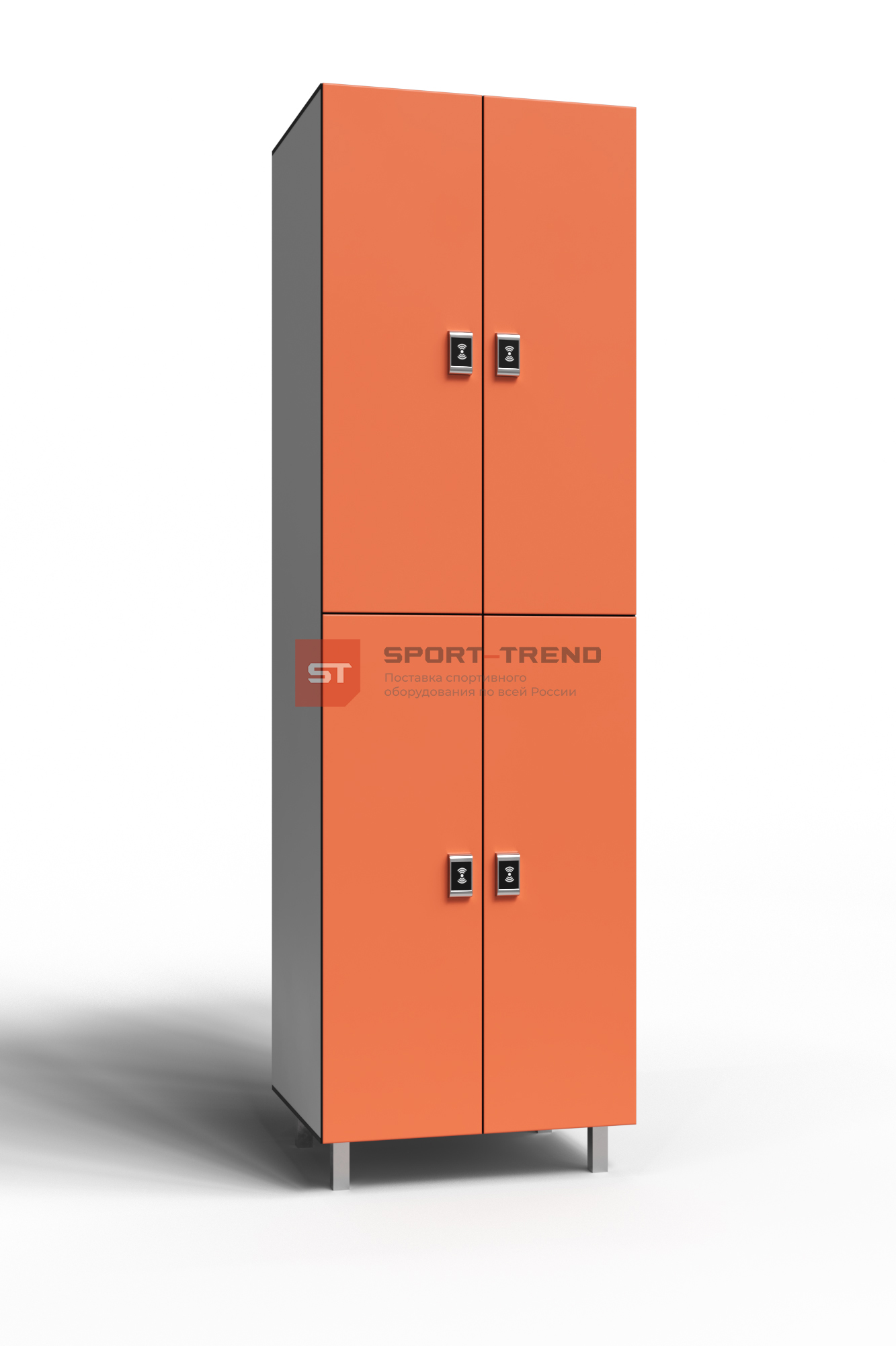 Сдвоенный шкаф для раздевалки 4 секции