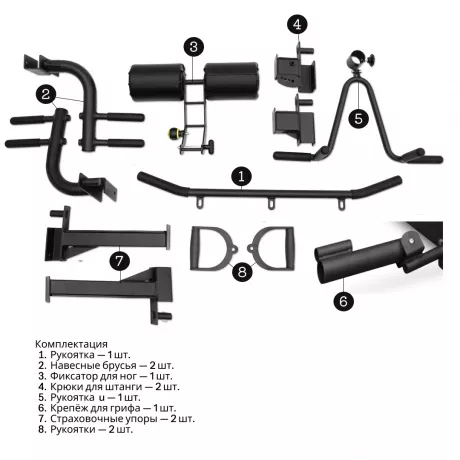 Многофункциональный силовой комплекс со встроенными весовыми стеками профессиональный BRONZE GYM YARD