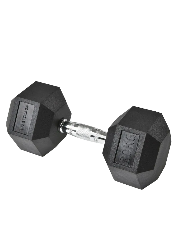 Гантель гексагональная обрезиненная ST