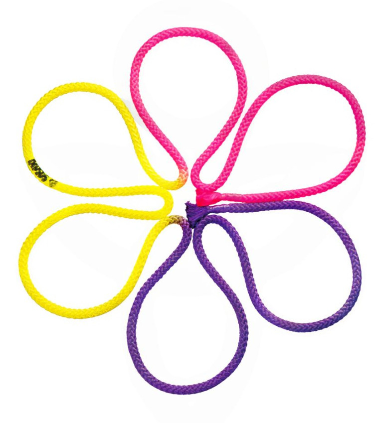 Скакалка SASAKI M-280G-F 3м PPxYxP PurplexYellowxPink