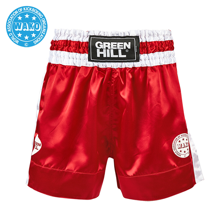 Шорты для кикбоксинга Fighter WAKO Approved Green Hill KBSF-3746w