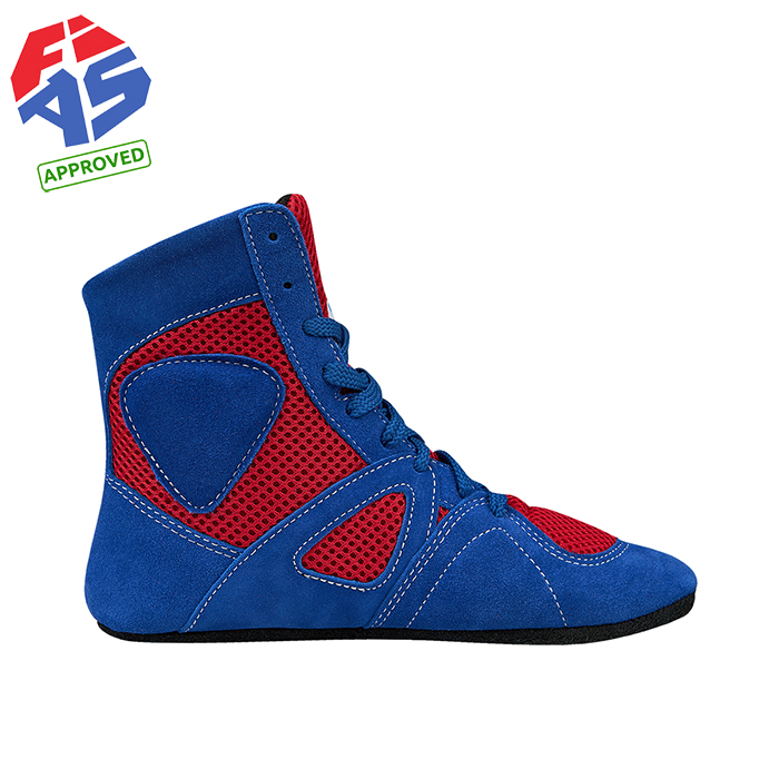 Борцовки Самбо Триумф FIAS Approved сине-красные Green Hill WS-3040