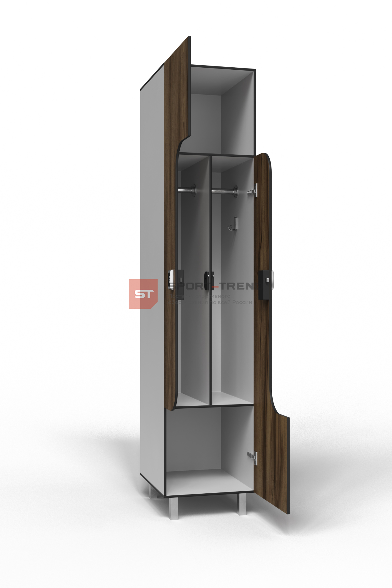 Шкаф для раздевалки Z-образный