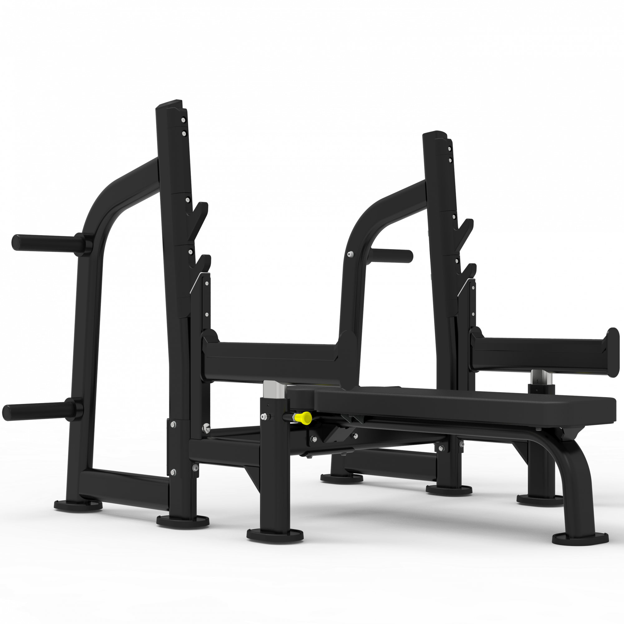 Impulse ITF8202+ITF8202OPT олимпийская горизонтальная скамья для жима со страховочными упорами