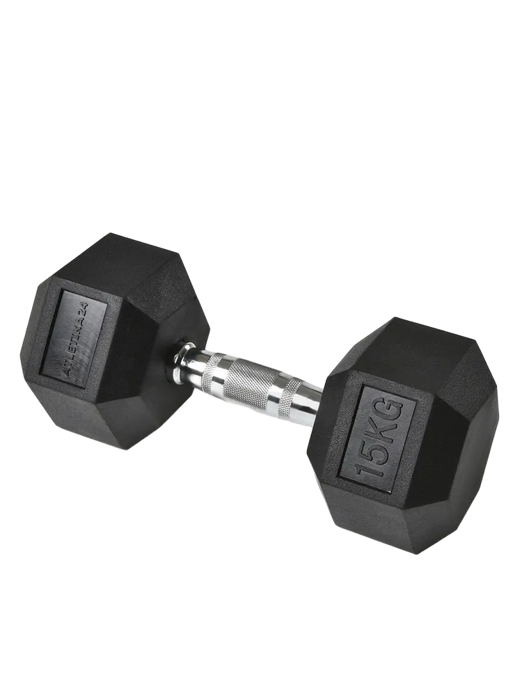 Гантель гексагональная обрезиненная ST
