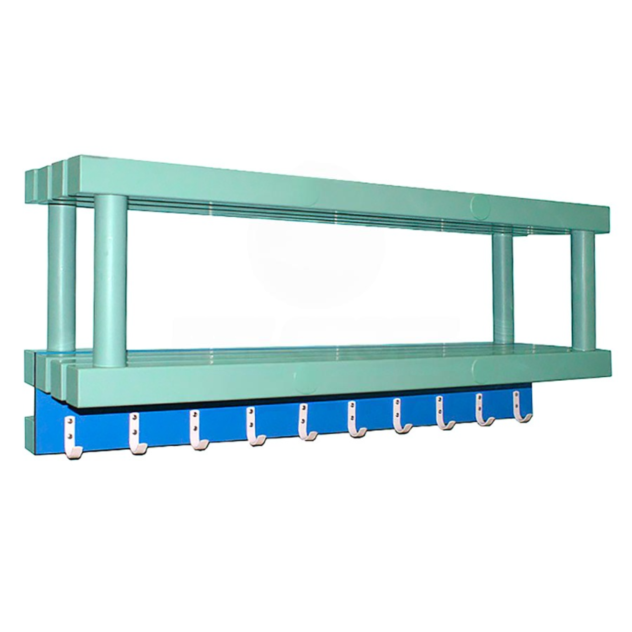 Полка навесная с крючками (10) для полотенец