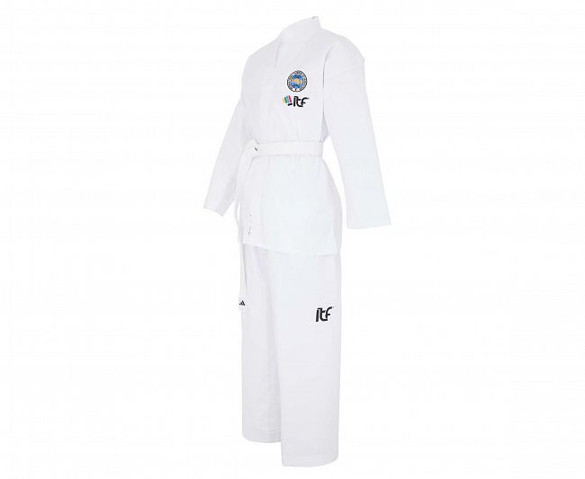 Добок для тхэквондо с поясом ITF Student Dobok белый adiTITF01