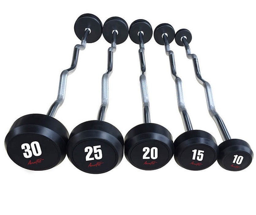 Набор изогнутых обрезиненных штанг AeroFit AFBZ10-30