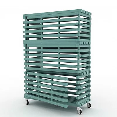 Шкаф-стеллаж 3-секционный закрывающийся