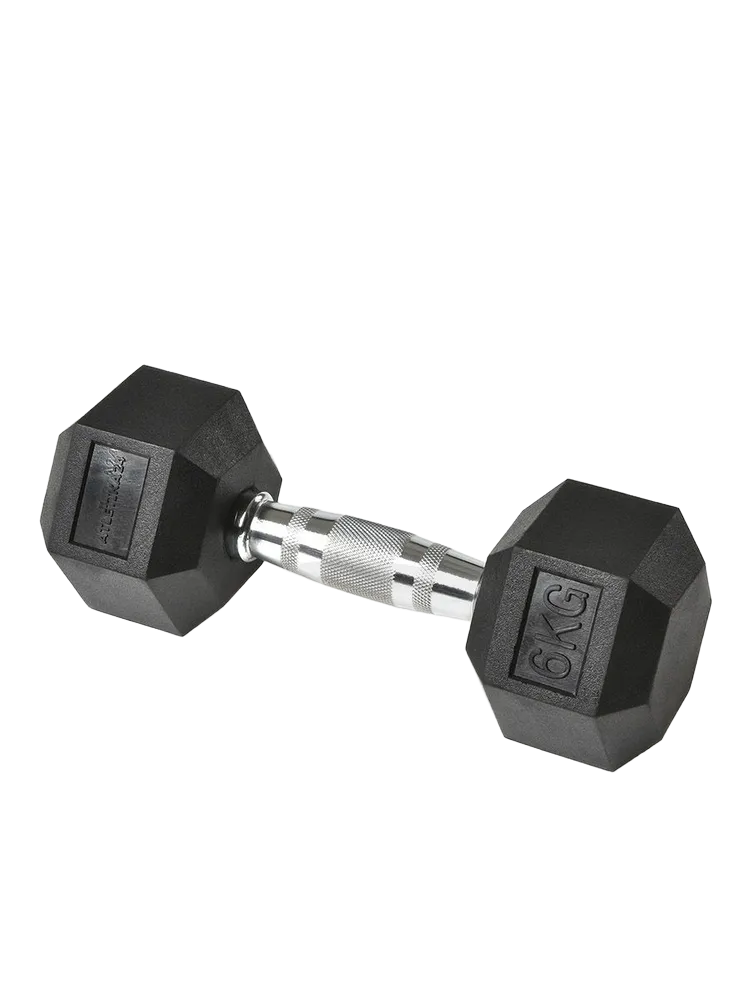 Гантель гексагональная обрезиненная ST