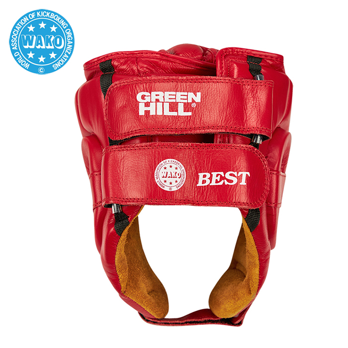 Кикбоксерский шлем BEST WAKO Approved Green Hill HGB-4016w