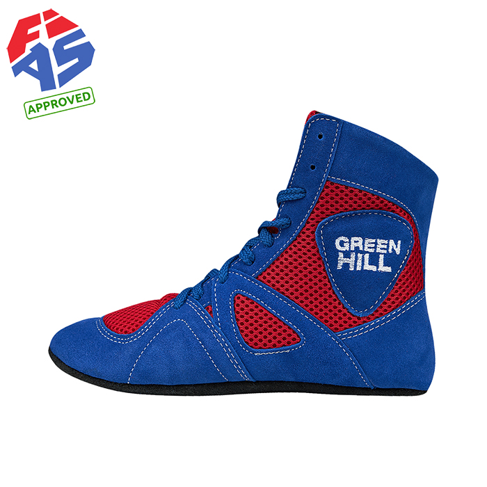 Борцовки Самбо Триумф FIAS Approved сине-красные Green Hill WS-3040