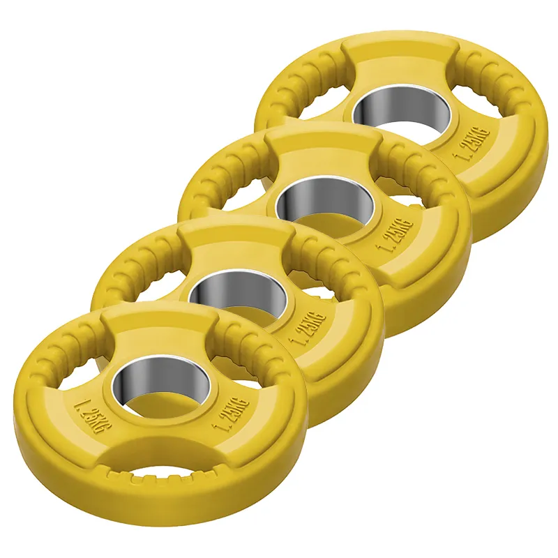 Диск олимпийский обрезиненный с тремя хватами ST