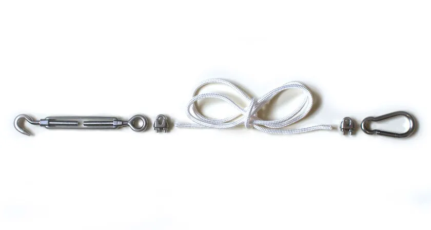 Крепление на шнуре с талрепом и карабином, 26 м