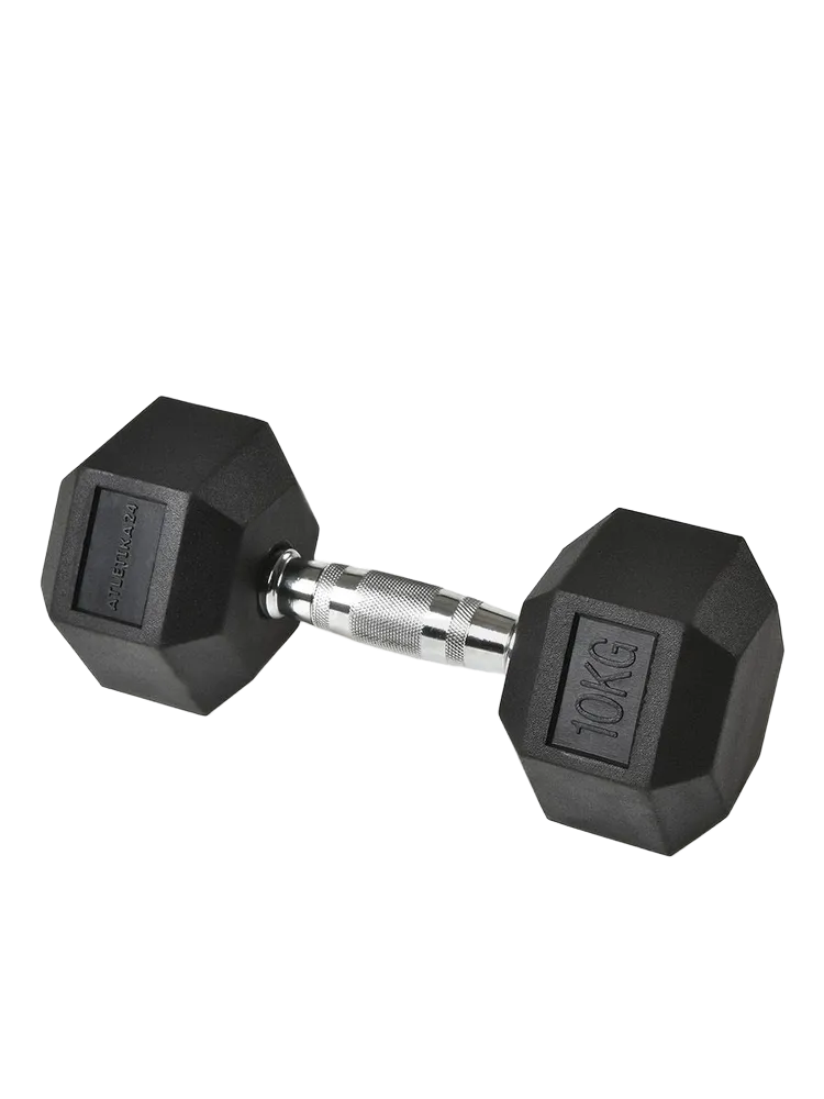 Гантель гексагональная обрезиненная ST