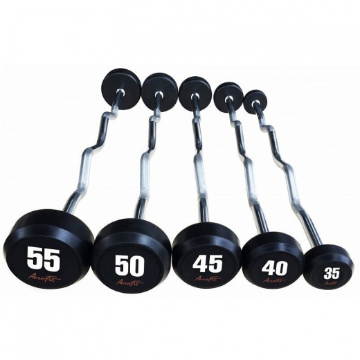 Набор изогнутых обрезиненных штанг AeroFit AFBZ35-55
