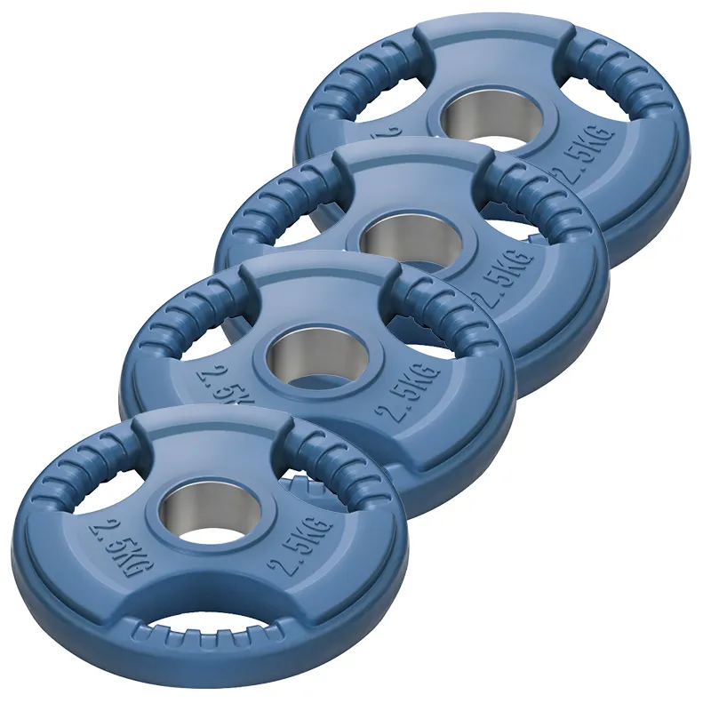 Диск олимпийский обрезиненный с тремя хватами ST