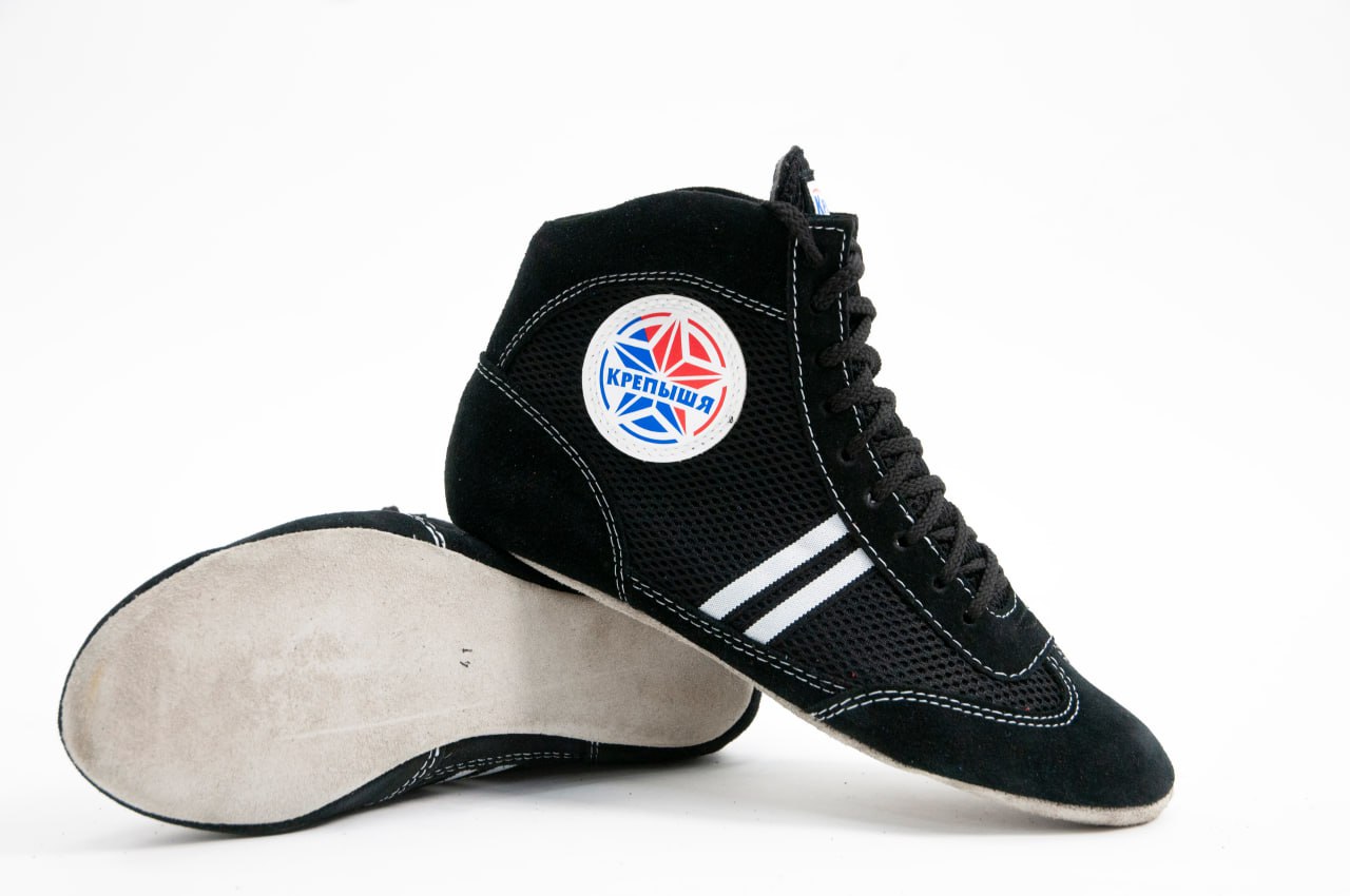 Борцовки "Атака" чёрные\белые