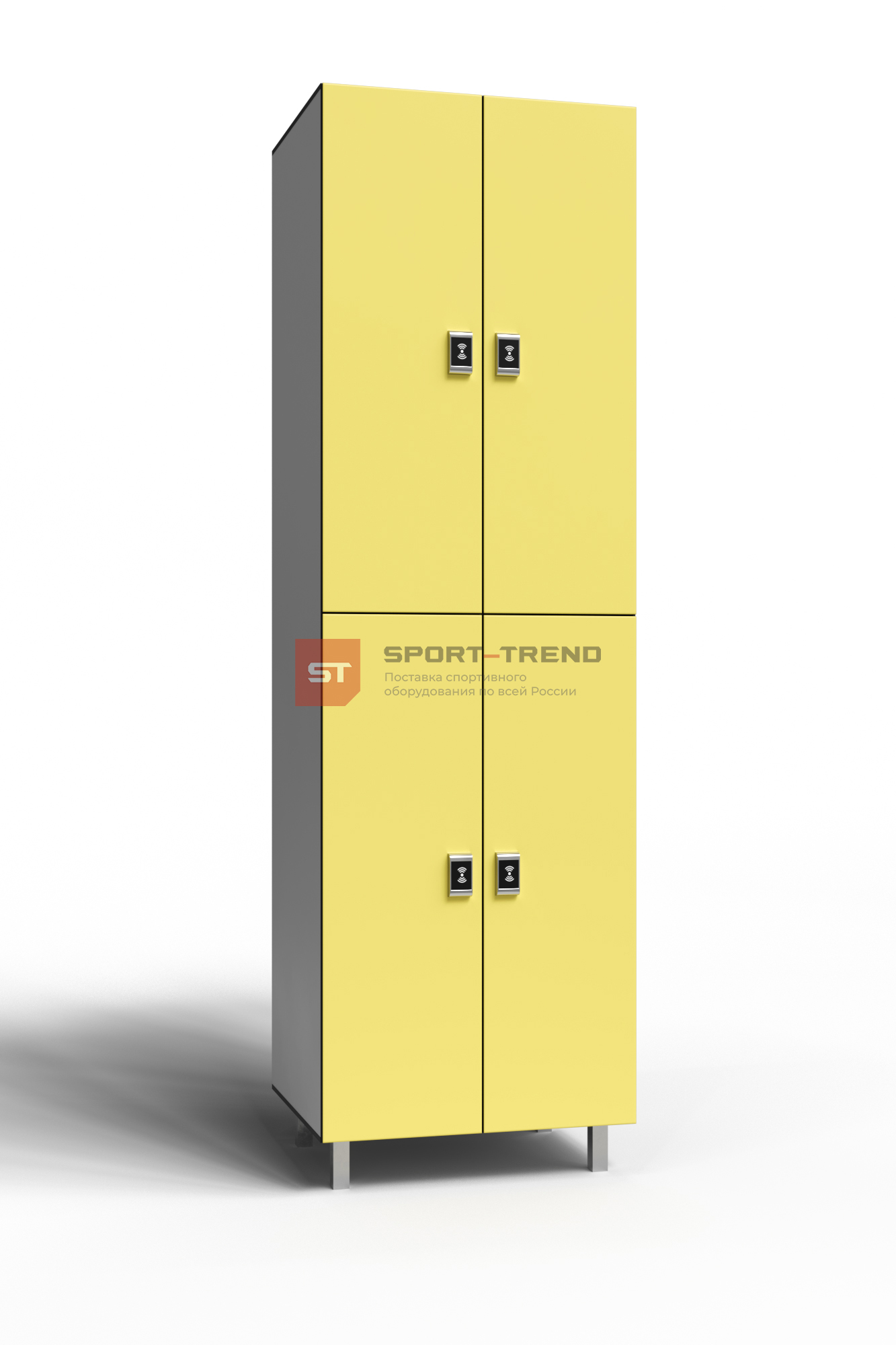 Сдвоенный шкаф для раздевалки 4 секции