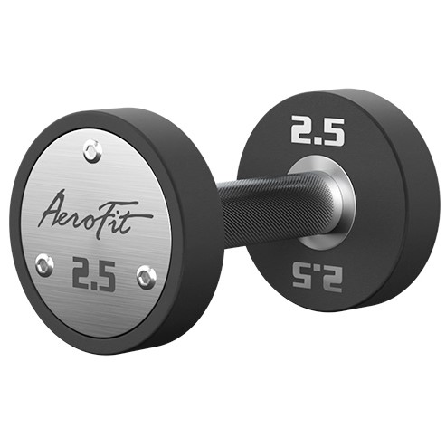 Набор полиуретановых гантелей AeroFit AFPUDB2.5-25 2,5-25 кг, 10 пар, шаг 2,5 кг