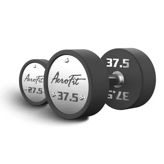Купить Набор полиуретановых гантелей AeroFit AFPUDB27.5-37 27,5-37,5 кг, 5 пар, шаг 2,5 кг по цене от 272 900 руб.